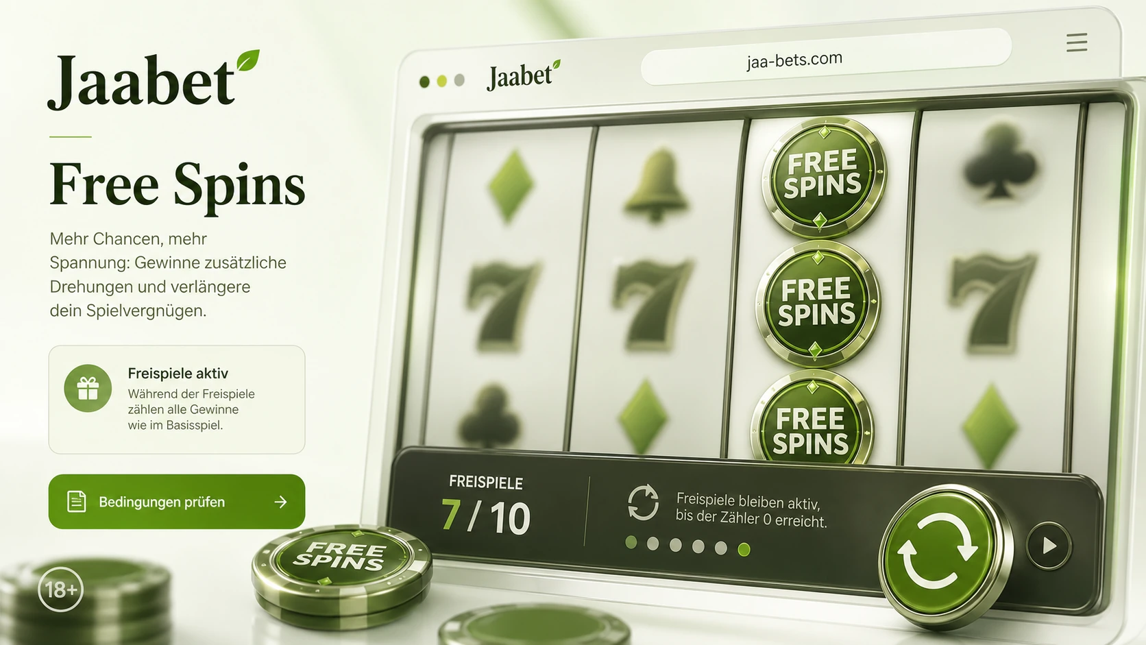 Jaabet Freispiele und Free Spins