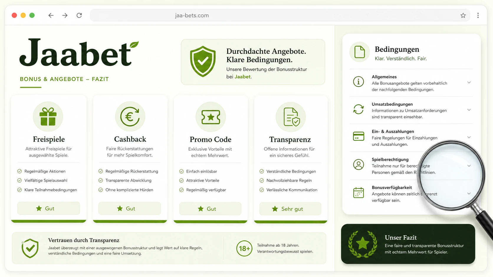 Fazit zum Jaabet Bonus
