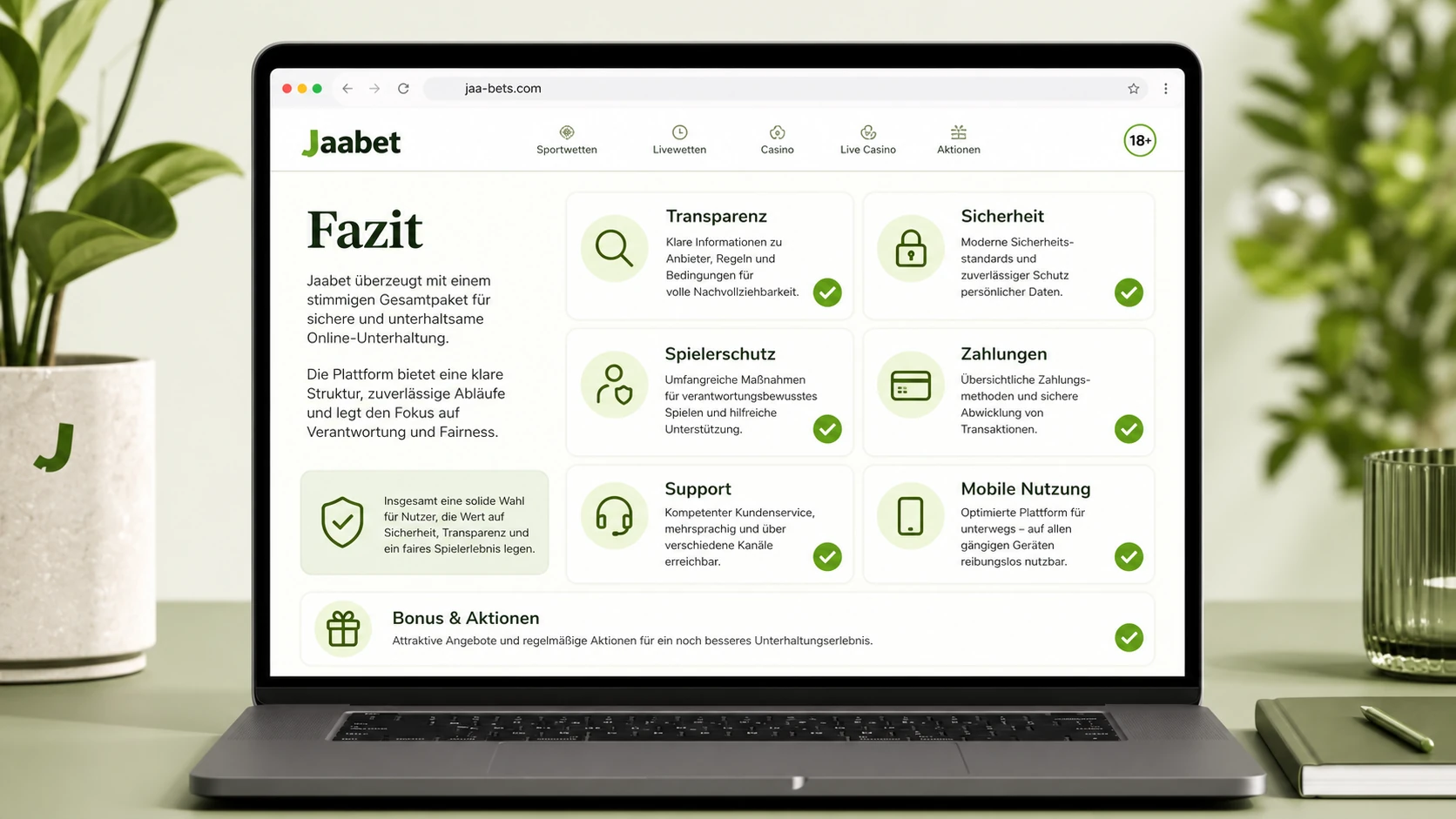 Fazit: Lohnt sich Jaabet?